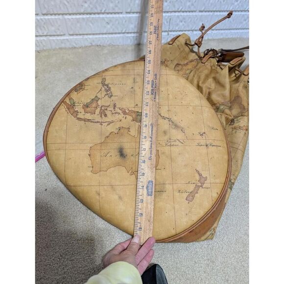 Alviero Martini Vintage Italian Map Print XL Drawstring Bag - Picture 15 of 15